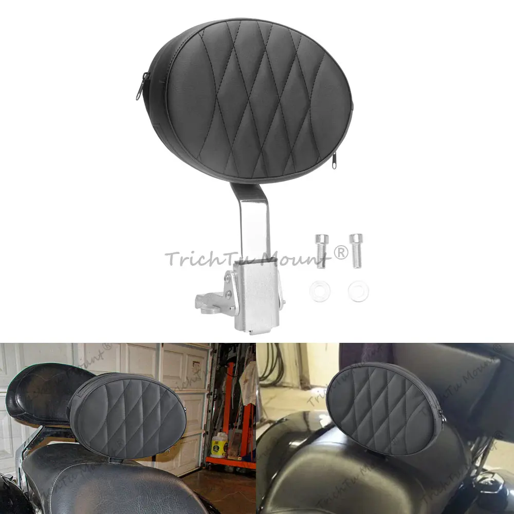 Motorcycle Driver Rider Backrest With Mounting Kit Sissy Bar Backrest for Victory 2012-2017 PU Leather Motorcycle Seat Backrest