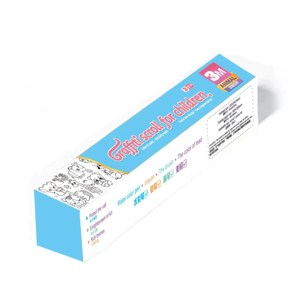 Toys DIY Toys Drawing Sticker Little Artist Children's Drawing Roll Watercolor Paper Color Filling Paper Blank Coloring Sticker