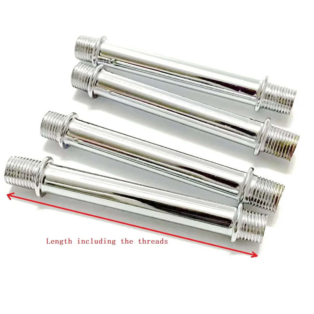 2  pieces each M10 Hollow Pipe Double Ends with Threads Metal Tube Fixtures for DIY Lighting