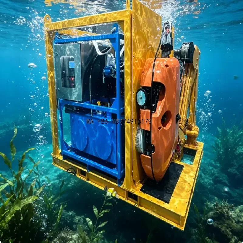 wmwmnu 4-channel HD underwater cameras plus 4 sets of high-lumen LED lights robot deliver clear real-time vision in turbid