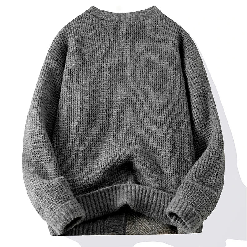 سويتر رجالي كلاسيكي سميك برقبة على شكل حرف V ، سترة كبيرة ، صدرية فضفاضة ، علامة تجارية عصرية ، خريف ، شتاء ،