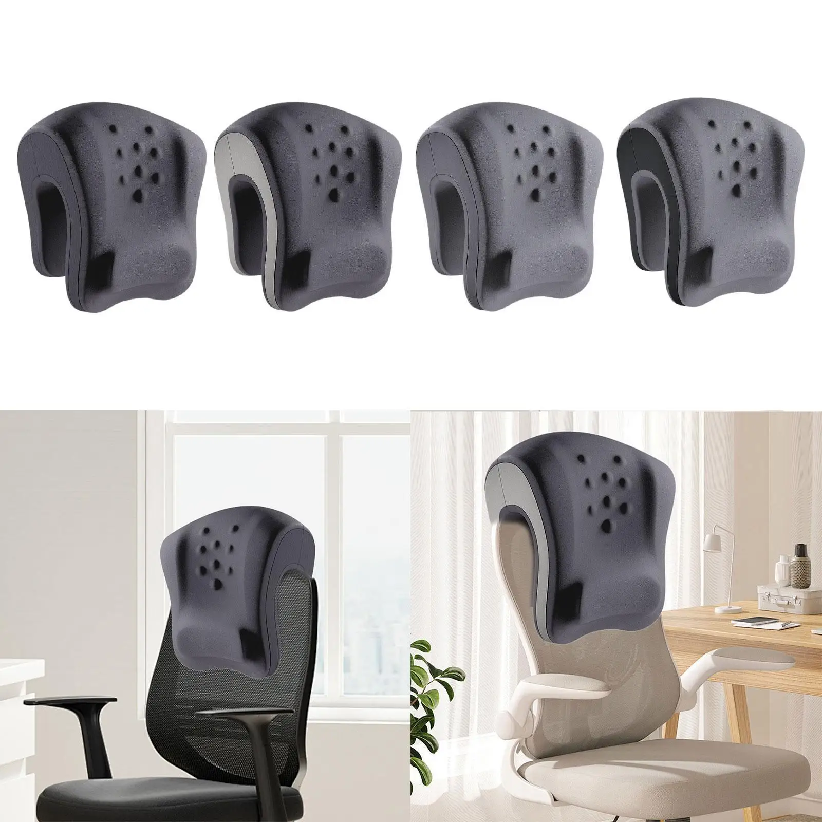 Office Chair Neck Pillow Soft Velvet Ergonomic Headrest Cushion for Gaming Desk Car Travel Napping Comfort view 4