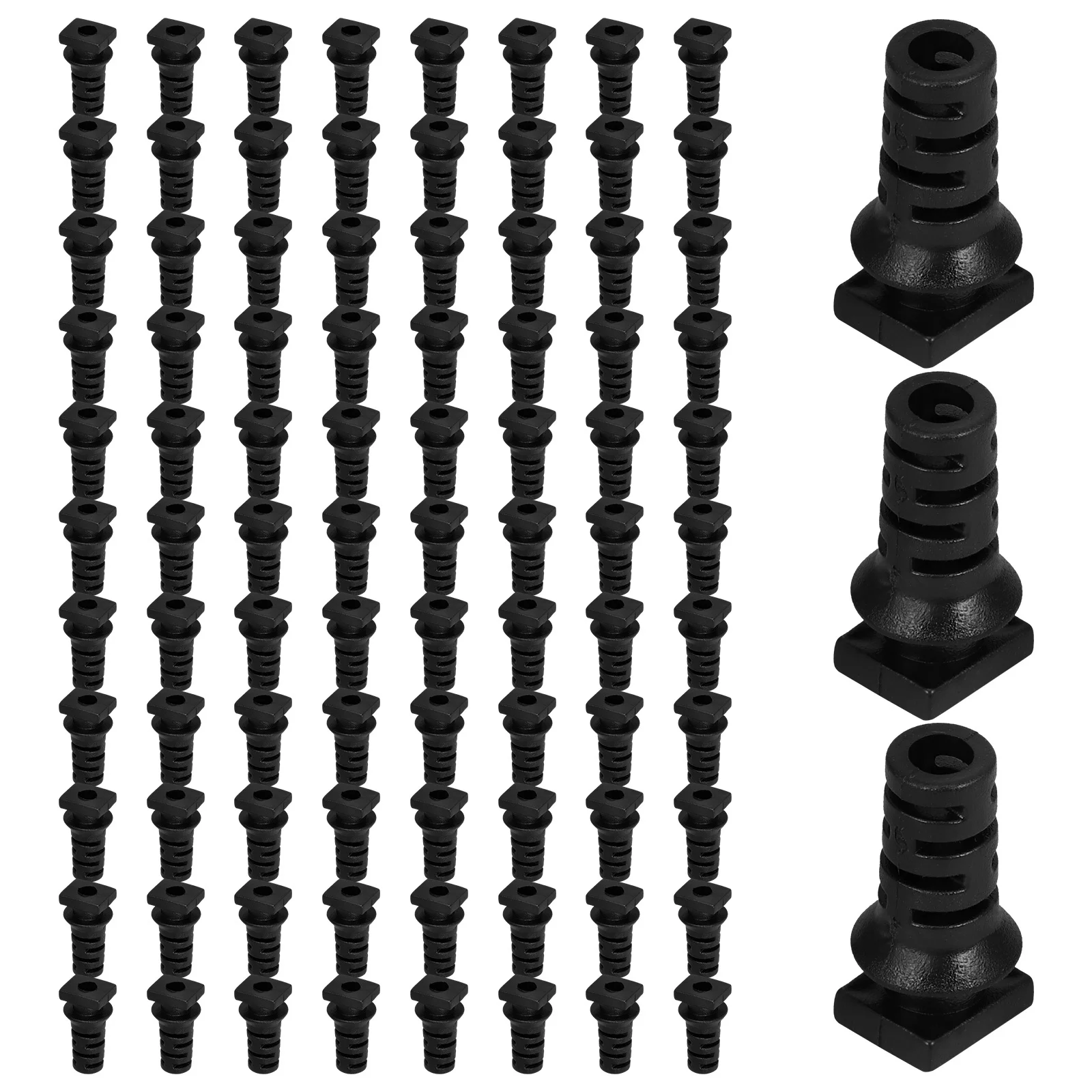 

100Pcs Cable Glands Spiral Strain Relief Connectors ABS Material for Wire Protection Easy Install Electrical Wire Fittings
