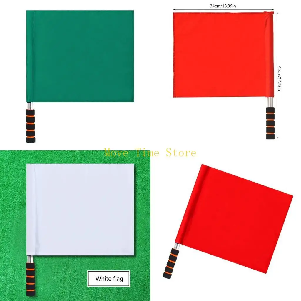 

92ME Referee Flags Training Sports Flags with Sponges Handle Linesman Flags
