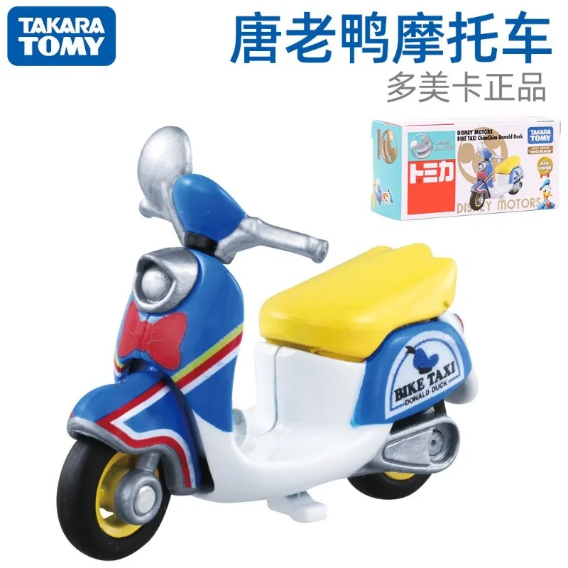 

TAKARA TOMY Disney Donald Duck Motorcycle Alloy Car Model Toy 108016AS
