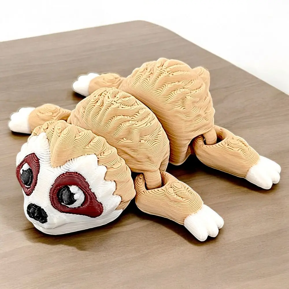 

Movable Joints Mini 3D Printing Sloth Realistic Figurine 3D Printed Sloth Sculpture Cartoon Handicraft 3D Printed Sloth Toy