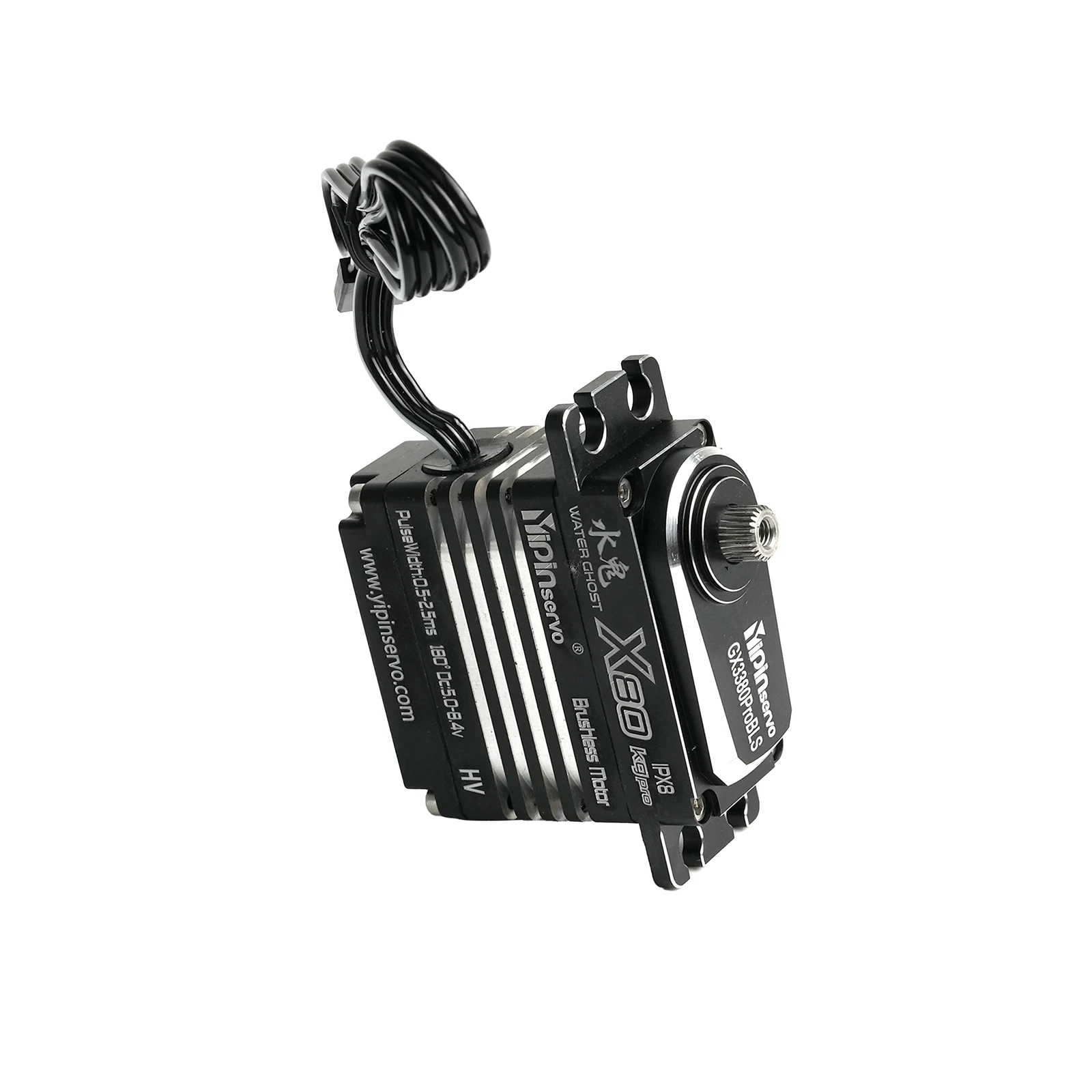 Motor sem escova 180 da engrenagem do metal do servo de X80 80KG Digitas ° /270 °   Alto torque IP68 à prova d'água para robôs de carros RC 1/8 1/10