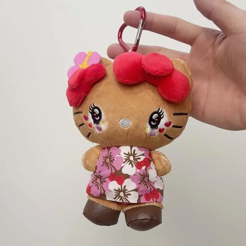 

Kawaii черная кожа Hello Kitty Sunburn брелок для макияжа мультфильм креативный кошелек для монет кошелек рюкзак кулон подарок на день рождения для девочек