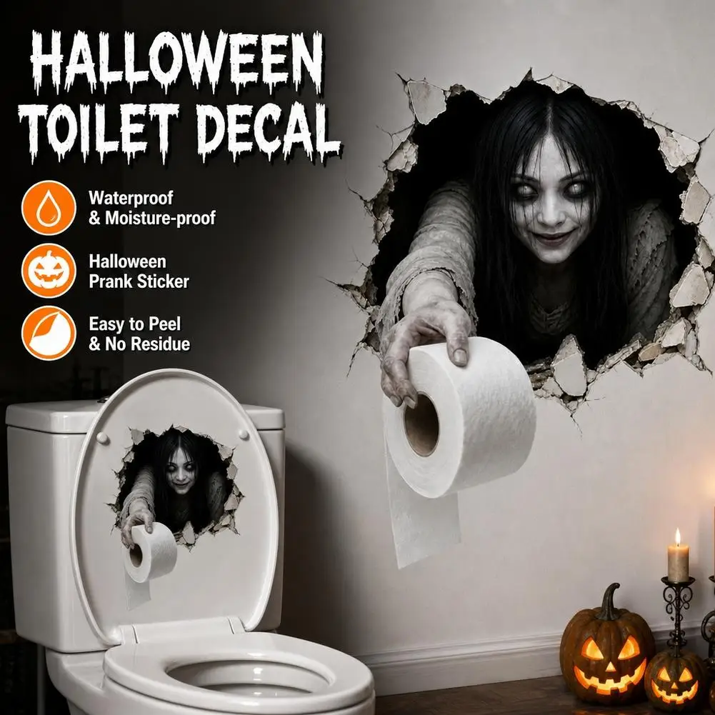 Halloween Wall Stickers Scary Ghost Interior Decoration For Bedroom Living Room Scary Atmosphere Bar Party Spooky Decoration