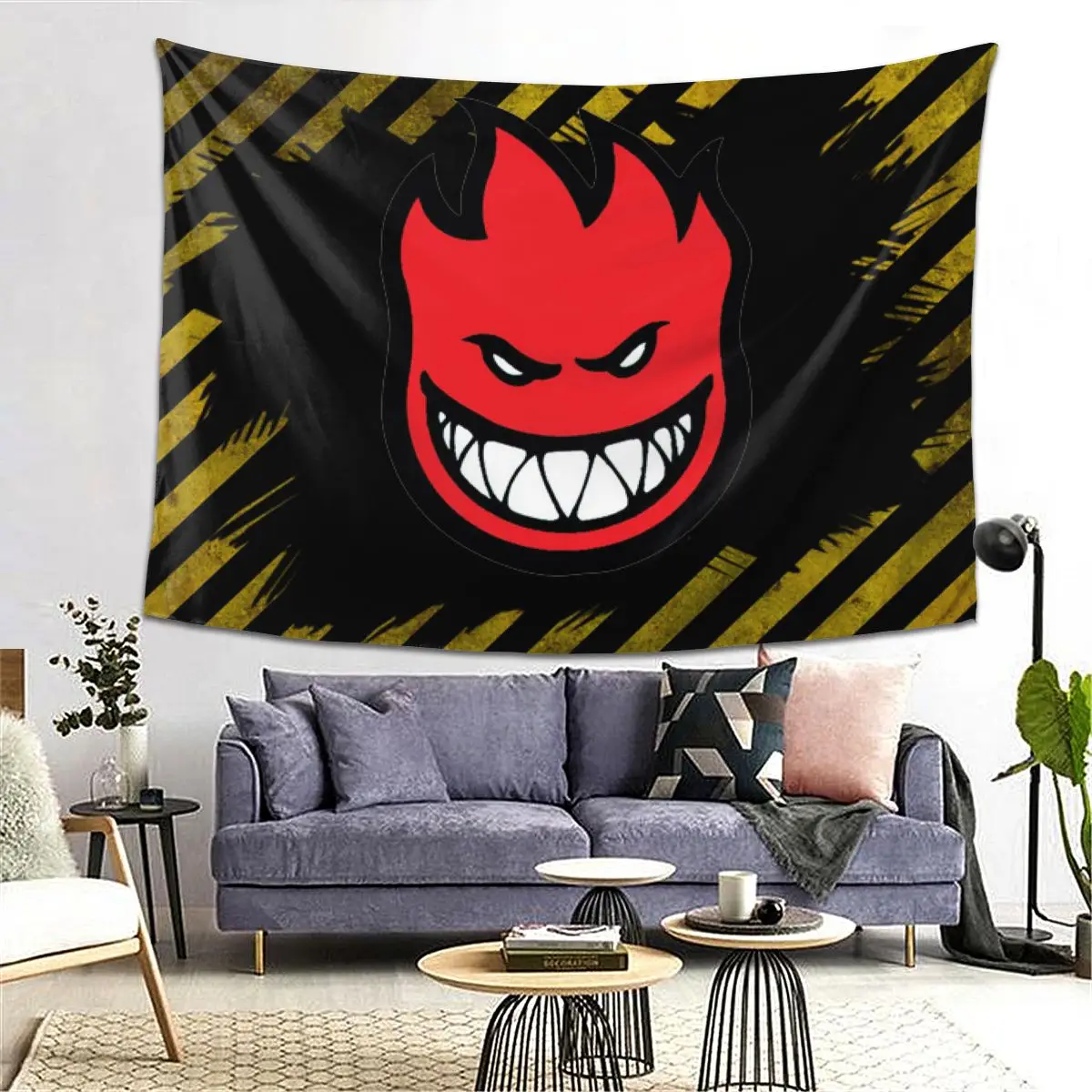 

Spitfire Skate Tapestry Decor Art Aesthetic Tapestries for Living Room Bedroom Home Wall Cloth Wall Hanging