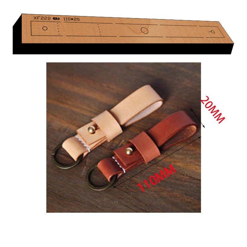 New Japan Steel Blade Wooden Die key ring Wallet Leather Craft Punch Hand Tool Cut Knife Mould XF222