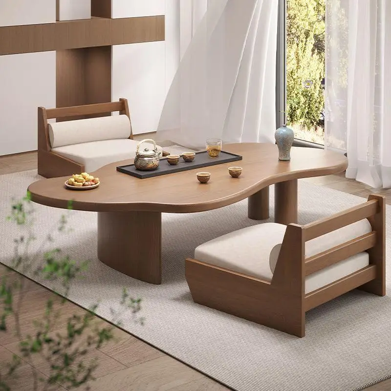 Mini bay window table, light luxury and high-end sense, balcony low sitting table