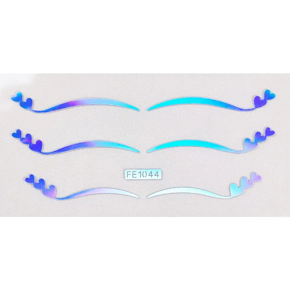 

Waterproof Laser Face Sticker Self Adhesive Eyes Shadow Decal Glitter Temporary Tattoo Sticker Silver Star Butterfly