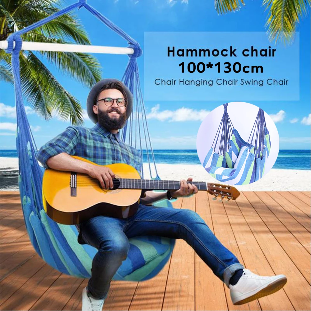 

Indoor Colorful 120KG Camping Rope Bed Garden Hanging Chair Garden Home Hammock Swings Swing Seat Hammock Chair Hanging Hammock