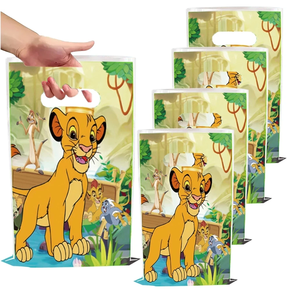 Lion King Simba Gift Bags Birthday Party Decoration Simba Goody Biscuit Package Candy Bag Baby Shower Kids Gift Party Supplies