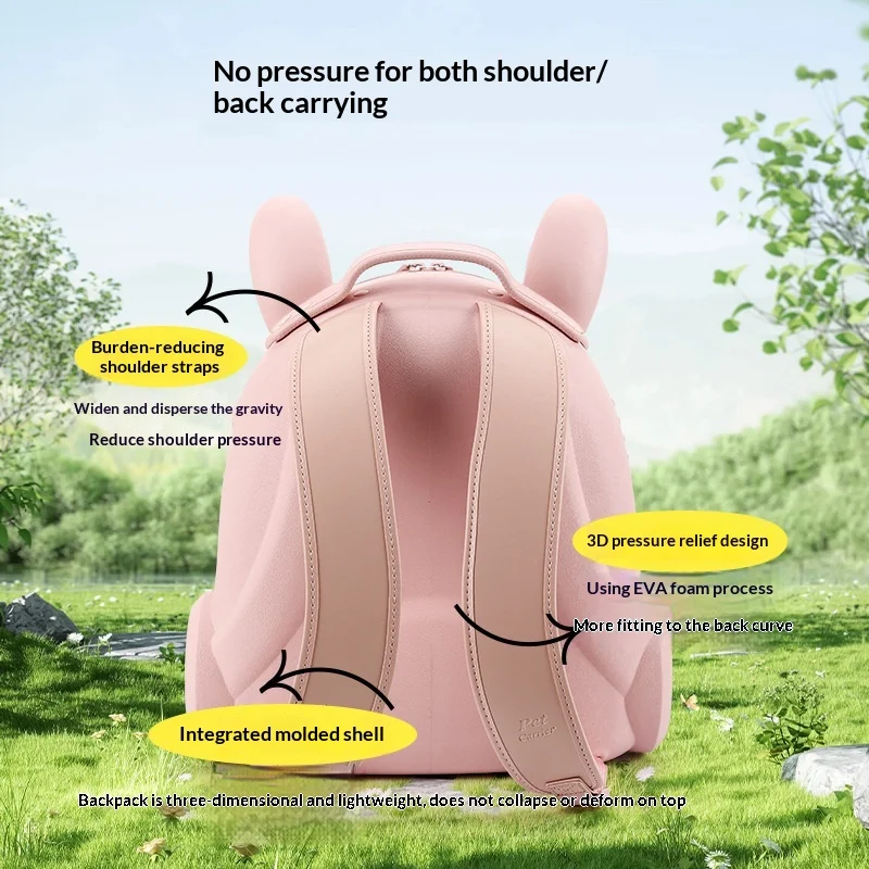 Mochila transportadora transparente para gatos panorámica, ventilada - imagen 2