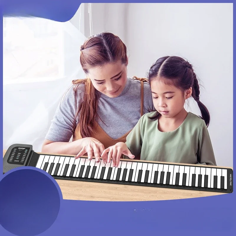 

61 key PA61 thickened portable hand-rolled piano with speaker midi lithium battery adult children's electronic organ