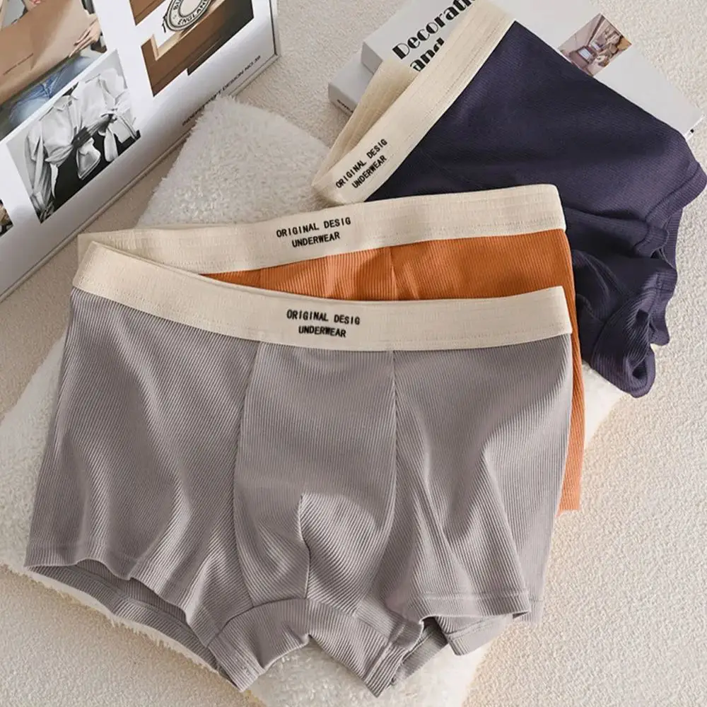 5 pcs Men's Cotton Underwear Male Underpants Boxers Shorts Breathable U Convex Panties Men's Briefs Wholesale