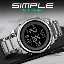 SKMEI-Montre-bracelet numérique LED pour homme, 2 heures, compte à rebours, alarme, mode 1611