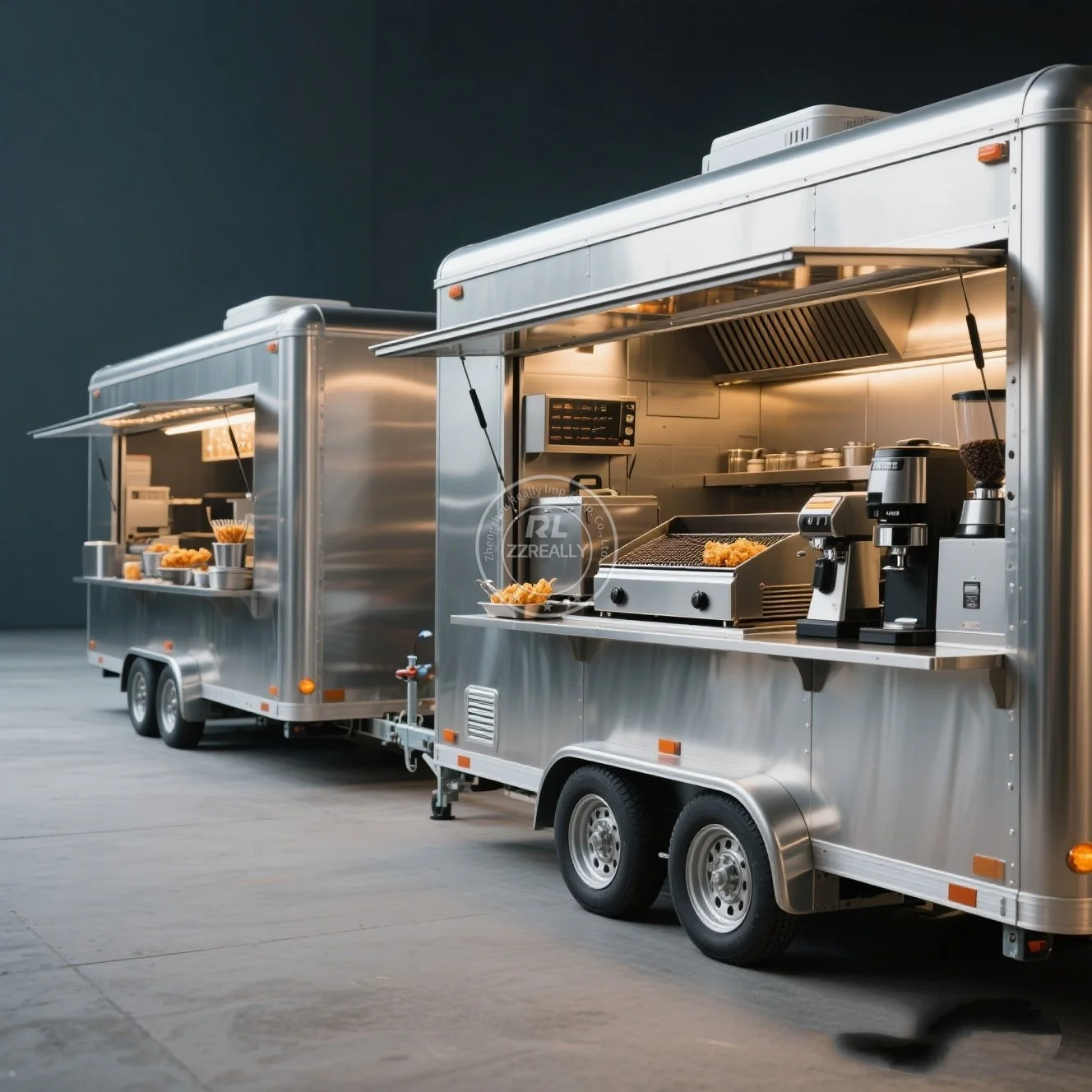 Equipamento de venda de lanche de rua personalizado, reboque de comida de café, carrinhos de cachorro-quente, caminhão de comida móvel com acessórios para carro