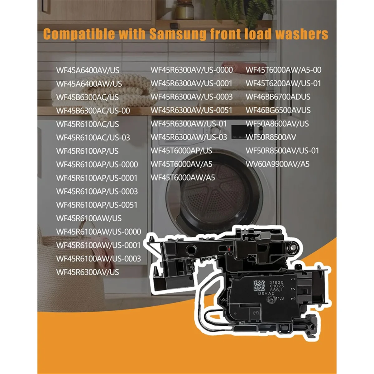 DC34-00028A voor Samsung Drum Wasmachine Droger Deurslot EG- 380917 .1 120V DC34-00028B EG- 380917 .2 250V