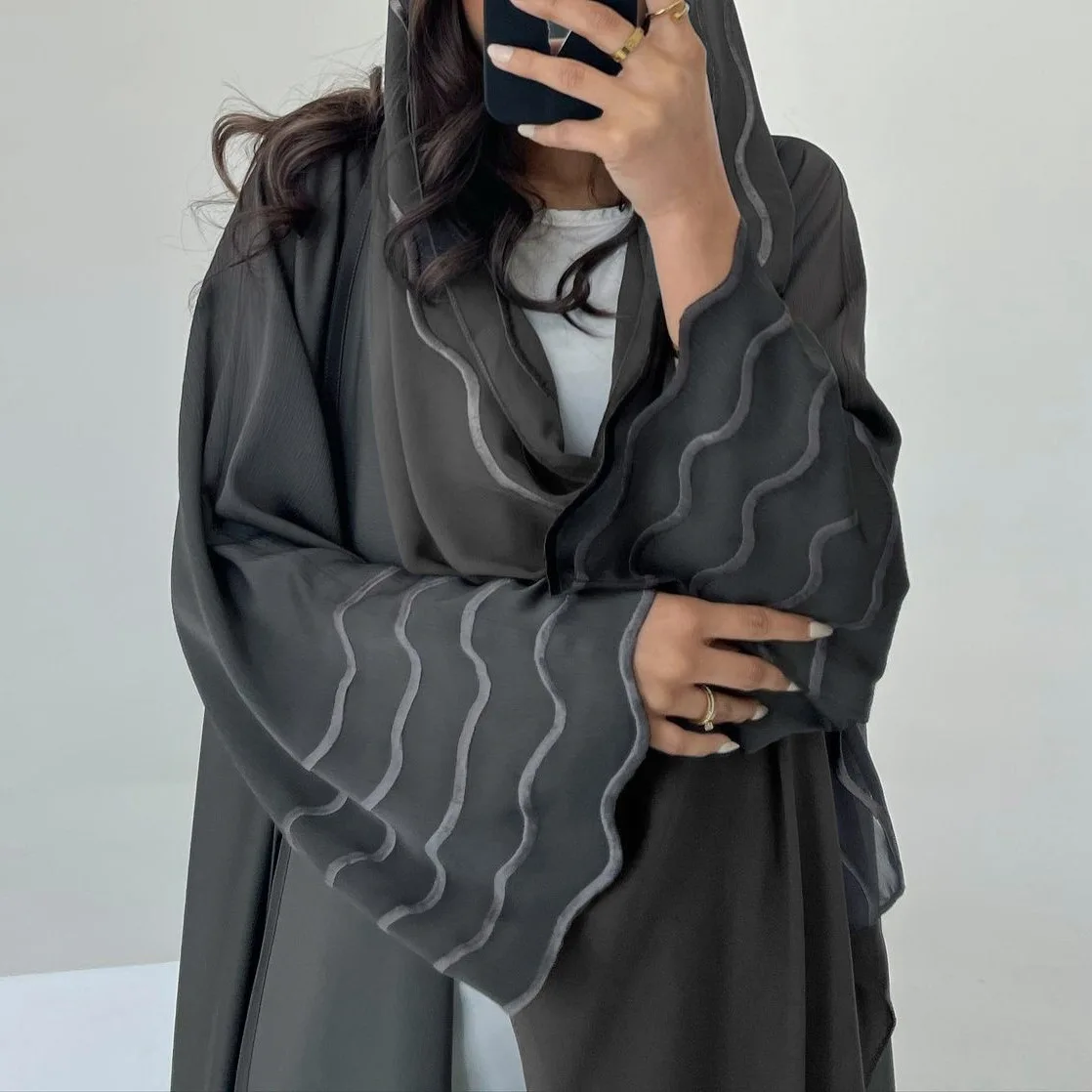 

Modest Abaya Women Muslim Open Cardigan Embroidery Dress Dubai Hijab Turkey Islamic Arabic Kimono Long Robe Eid Ramadan Jalabiya