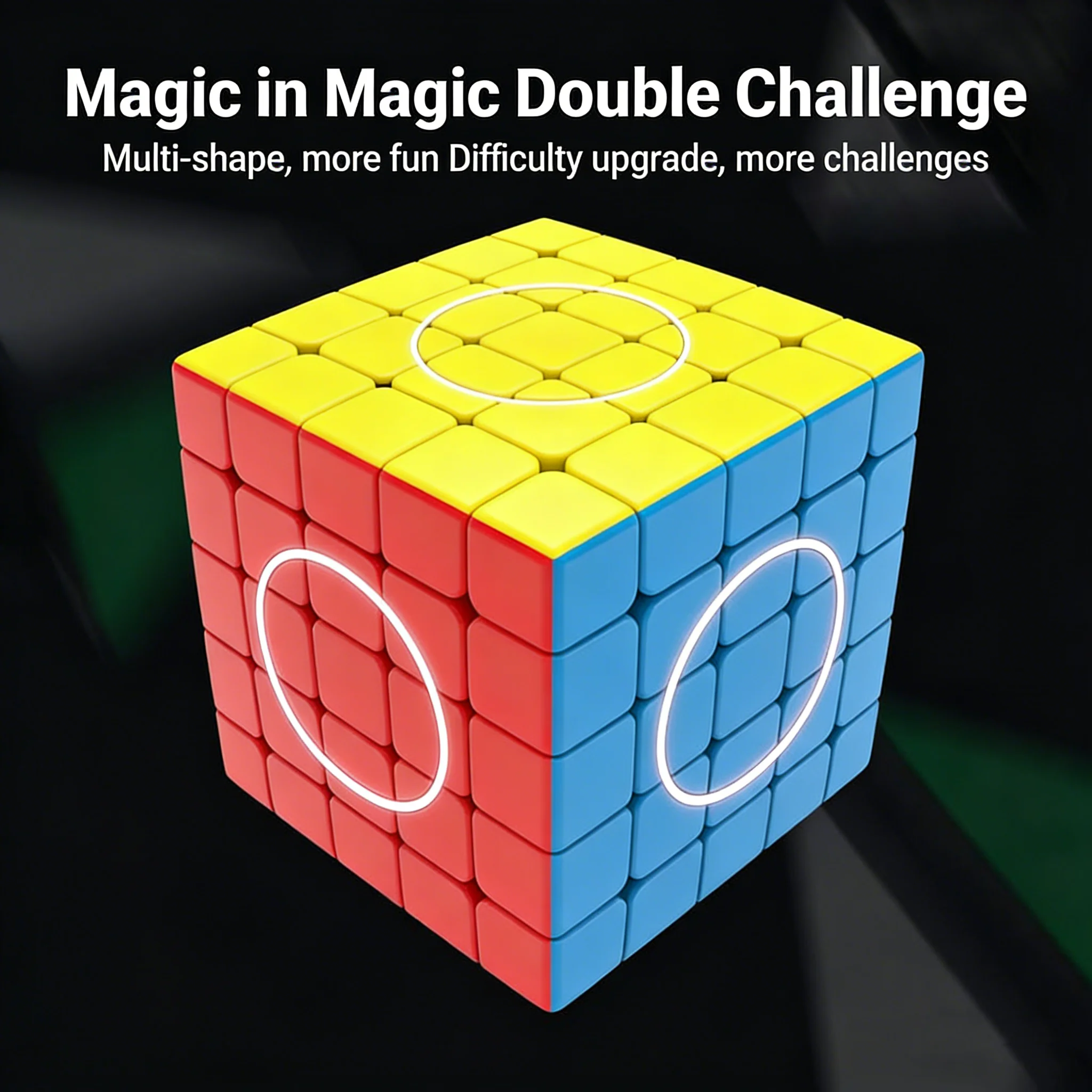 SENGSO 5x5 크레이지 큐브 1.0/2.0/3.0/4.0 업그레이드 에디션 - 다양한 플레이스타일, 스티커 없음, 다채로운 고난이도 퍼즐 장난감