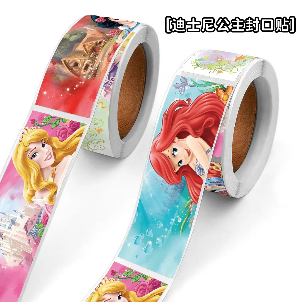 Rolo de Adesivos da Disney com 120 Peças, Adesivos DIY para Selar, Fita de Scrapbooking para Decoração de Telefone, Caderno e Bagagem