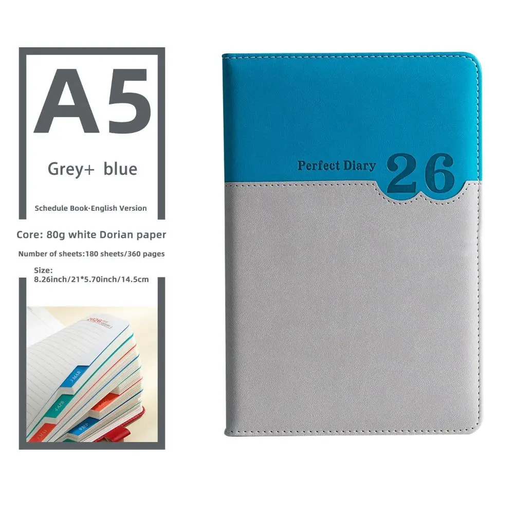 365 Days 2026 Schedule Planner Notepad Efficiency English To-do List Notebook Self-discipline Thick Paper