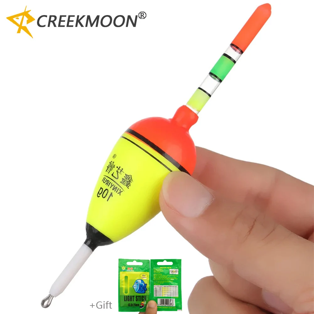 Flotador de Pesca con brillo nocturno de superficie lisa + 5 uds. De barras luminosas, flotabilidad, 6g-100g, flotadores de iluminación de espuma EVA para aparejos de Pesca de carpa