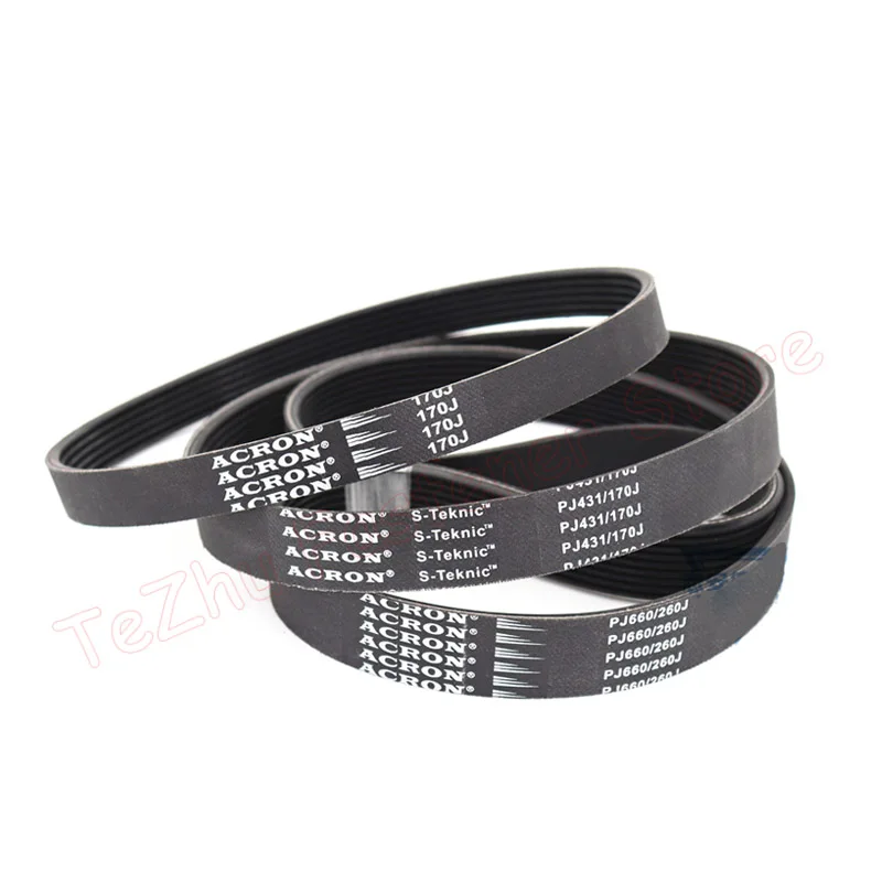 1pc PJ Rubber Multi Wedge Belt PJ179 PJ180 PJ190 PJ195 PJ200 Multi Peak Drive Belts For 3/4/6/8/10 Slot Multi-wedge Wheel