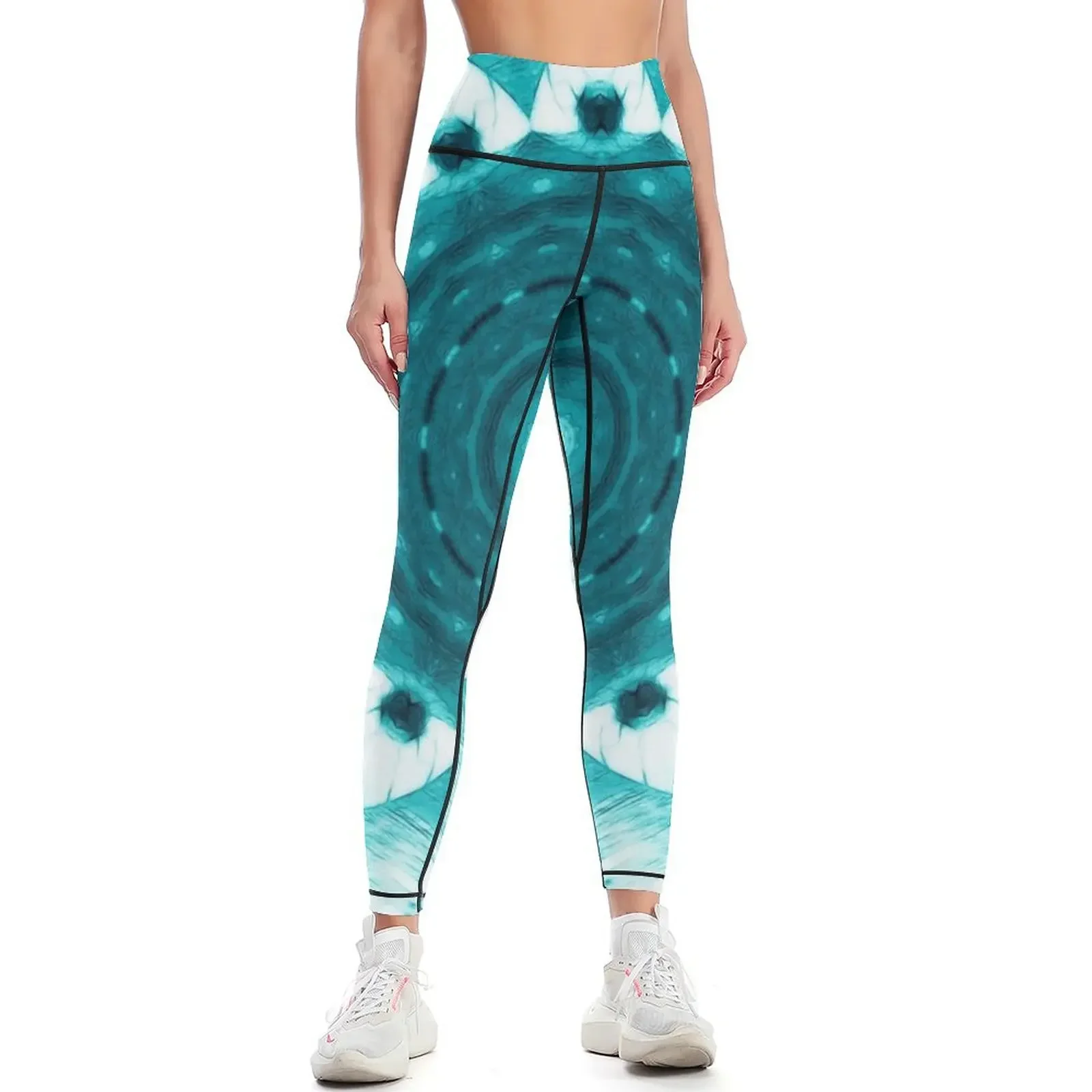 

Dark Turquoise Mandala. Leggings Jogger pants Female legging pants gym sportswear woman gym pants Womens Leggings
