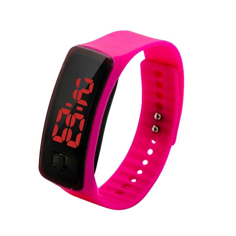 Reloj Digital LED Unisex, pantalla táctil LED con correa de silicona, pulsera informal luminosa