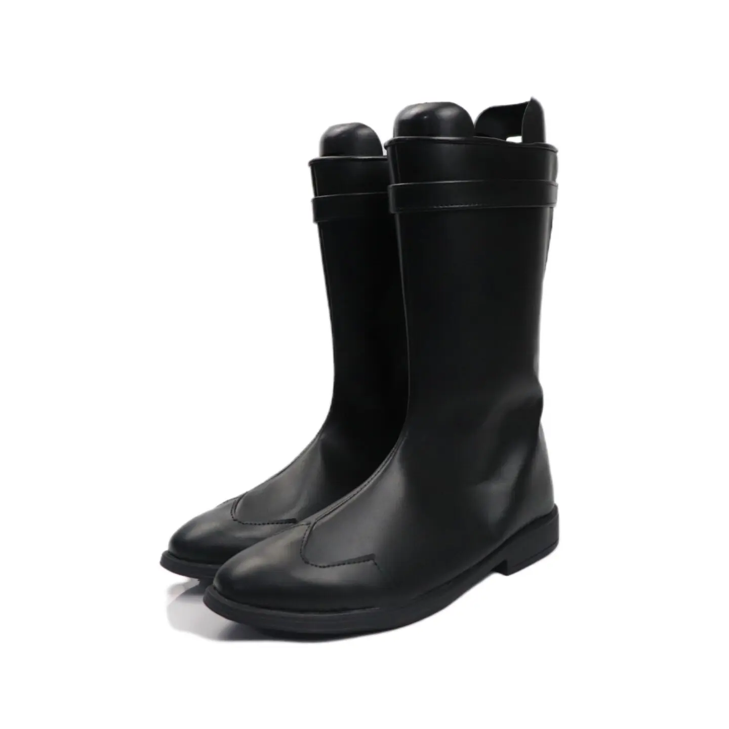 Anime Frieren: Beyond Journey's End Macht Cosplay Shoes Black Short PU Leather Boots For Halloween Carnival