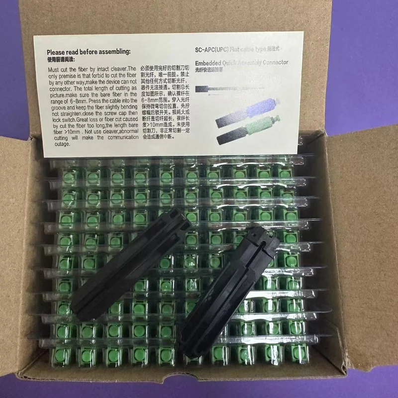 

SCUPCFiber Optic Fast Connectors Single Mode+Fiber Cleaver Fiber Optic Quick Connectors Mechanical Adapter for FTTH CATV Network