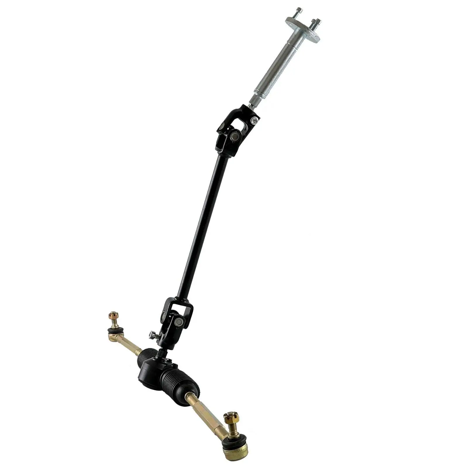 TDPRO Complete Go Kart Steering Wheel Gear Rack＆Pinion Tie Rod Shaft Quad Drift Trike ATV