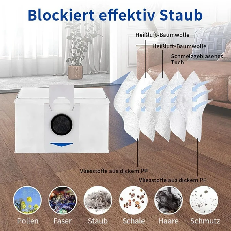 Dla Ecovacs Debot T30 Pro / T30 Pro Omni / T30 Max / Yeedi M12 Pro + główny filtr ścierka do mopa worki do odkurzacza