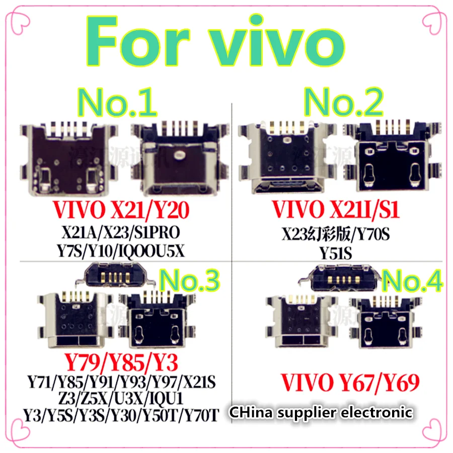 Для vivo X21i X23 Fantasy Y67 Y75 Y85 Y97 Y3 Y5S XPLAY6 X20 X21A IOOU5X Y70S Y51S Y79 Z3 Z5X U3X Y69 порт зарядки хвостовой вилки