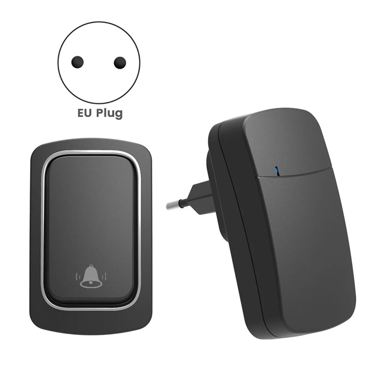 FZFZ 자체 전원 무선 초인종 배터리 없음 방수 도어 벨 차임 링 노인 발신자 홈 보안 장치 EU 플러그