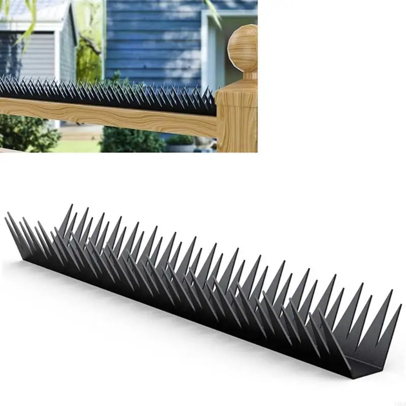 Outdoor Fence Cover with Pointed Metal Profile, Black Iron Fence Top Bar for Garden Fence Lines and Yard Use, 4 Y5GB