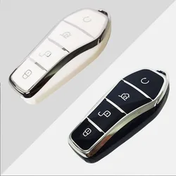 Fashion New Soft TPU Car Key Case Protect Cover 4 Button For BYD Qin Plusdmi Atto 3 Han EV Dolphin Durable Car Accessories