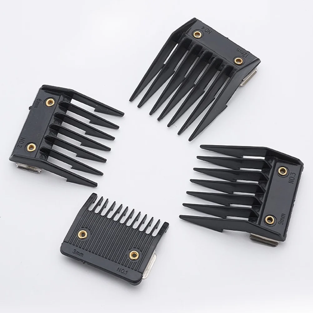 4PCS Iron Hasp Limiting Comb Professional Hair Clipper Guide Combs Special Electric Shears Calipers Portable Positioning Comb Ha