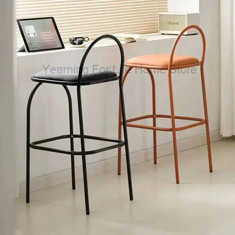 

Modern Barber Bar Stool Metal Restaurant Minimalist Luxury Living Room Chair Counter Gaming Sillas Para Comedor Trendy Furniture