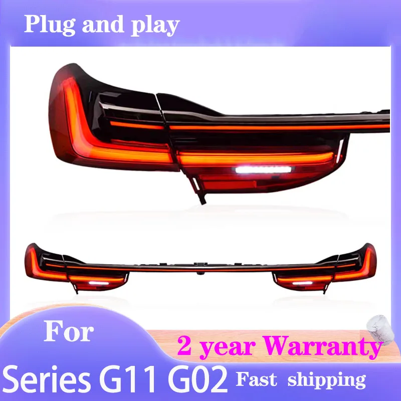 Car Styling for BMW G12 Taillight 2015-2018 BMW 7 Series Rear Light G02 G11 DRL+Brake+Turn Signal+Reversing+Fog