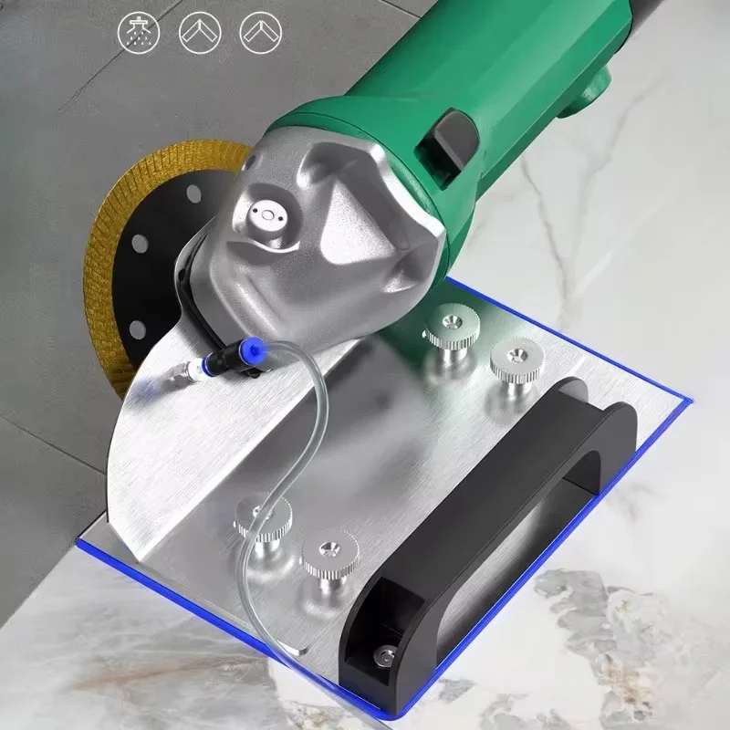 45 Degree Chamfer Tool Stainless Steel Ceramic Tile Edge Smoother Corner Cutting Bracket for Most 100 Type Angle Grinder