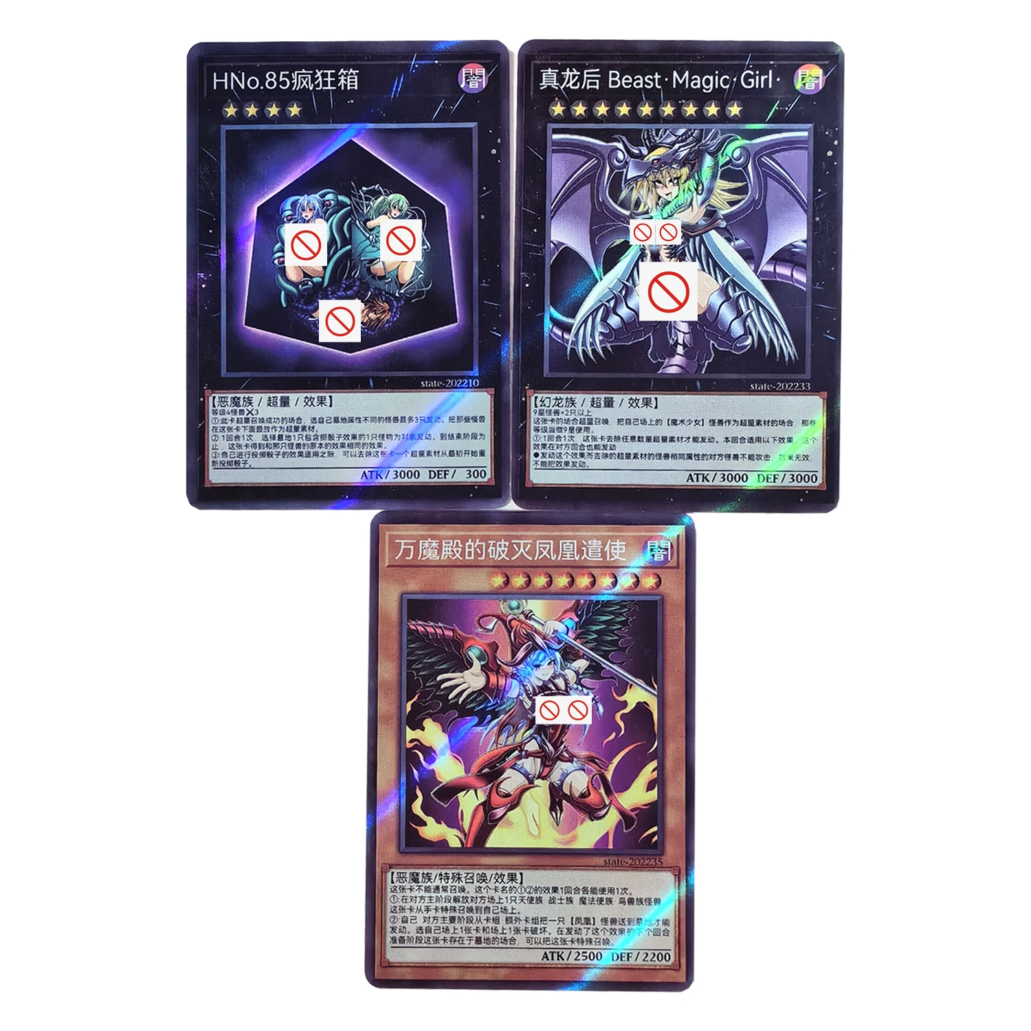 3Pcs/set Diy Self Made Yu-Gi-Oh! Dark Magician Girl Acg Collection Color Flash Card Series Game Anime Chest Card Gift Toys