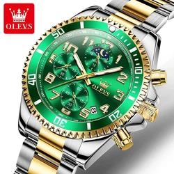 OLEVS 2926 orologio da uomo con quadrante grande cronografo fasi lunari orologi sportivi impermeabili orologio al quarzo originale per uomo orologi da polso in oro