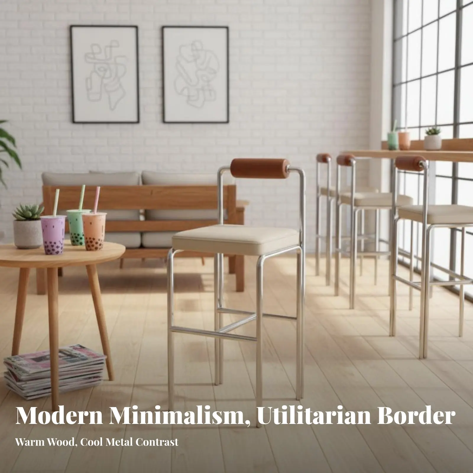 

Комплект мебели для бара в городском стиле: настраиваемая комбинация, коммерческая мебель, экономия пространства, для владельцев кафе, парные комплекты, для кухни