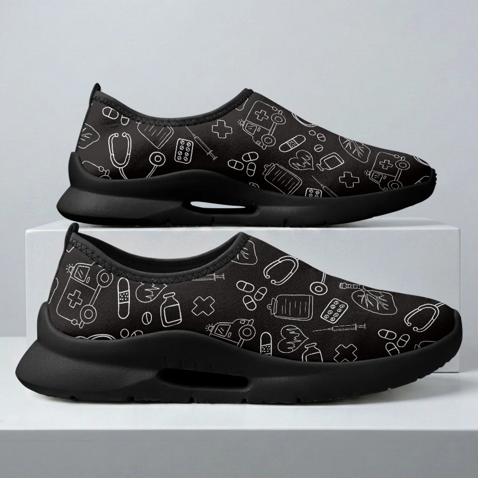 XIXIRIMIDO Women Slip-on Wide-toed Shoe Nurse Shoes Men's Sneakers and Casual Shoes Zapatillas de Mujer Soft Sport Healthcare view 4