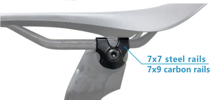KOCEVLO Für Carbon-Sattelstützen Aluminium-Clips 7x7 7x9mm Ovale/Runde Klemmen Sattelstützen-Zubehör – Detail 2